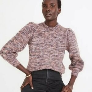 Madewell Purple and Pink Cowl Neck Sweater